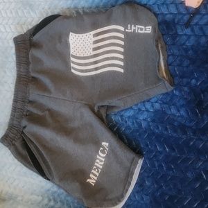 Gymlocker ECHT Mens sz L Shorts Drawstring Pockets- Merica